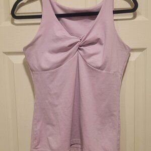 Light lavender twisted bra top in Medium.